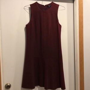 Madewell Burgundy skater dress